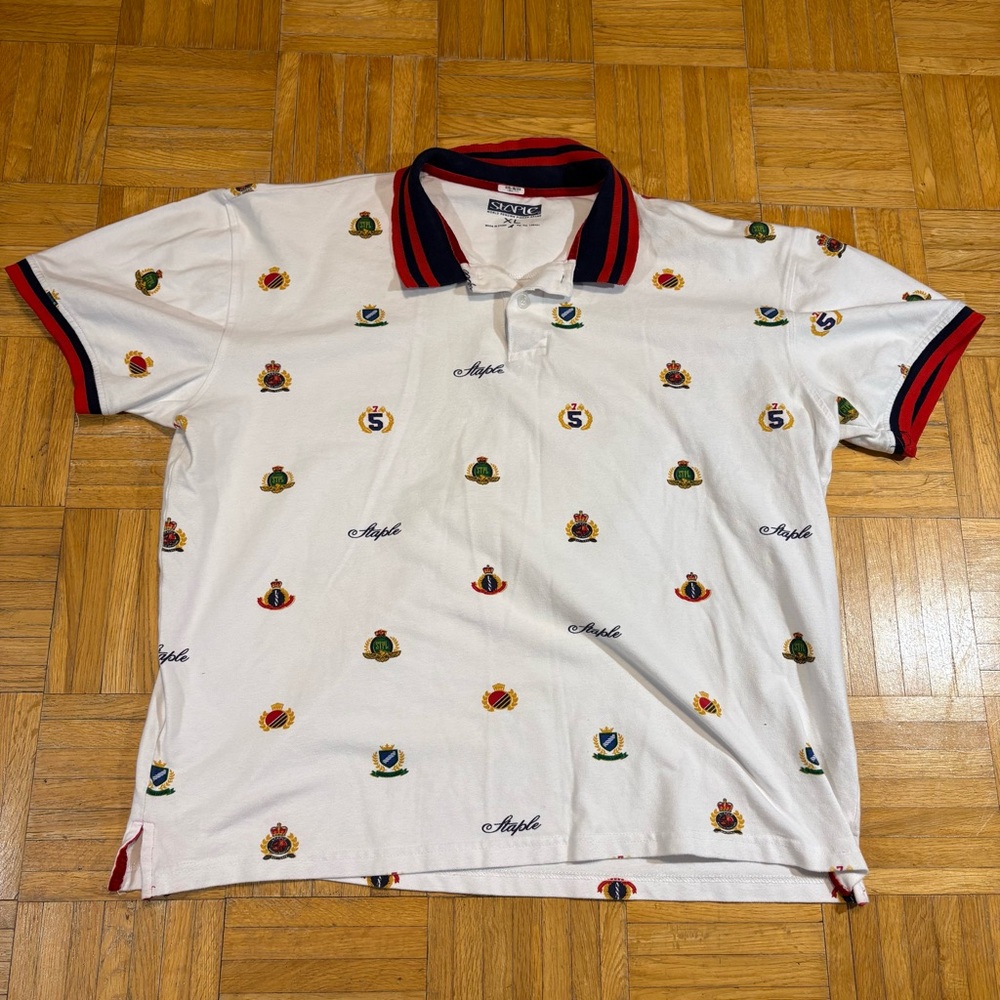Staple Pigeon Brand All Over Embroidered Polo